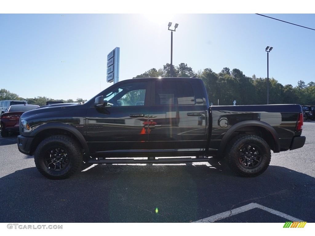 2018 1500 Rebel Crew Cab 4x4 - Brilliant Black Crystal Pearl / Black photo #4