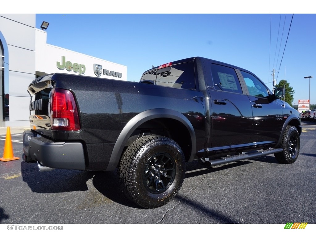 2018 1500 Rebel Crew Cab 4x4 - Brilliant Black Crystal Pearl / Black photo #7