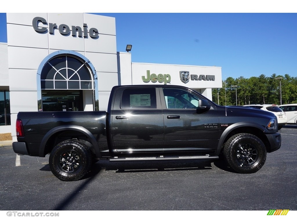 2018 1500 Rebel Crew Cab 4x4 - Brilliant Black Crystal Pearl / Black photo #8
