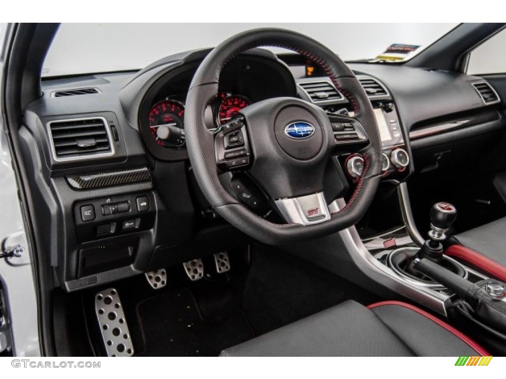 2016 Subaru WRX STI Limited Carbon Black Steering Wheel Photo #123132539