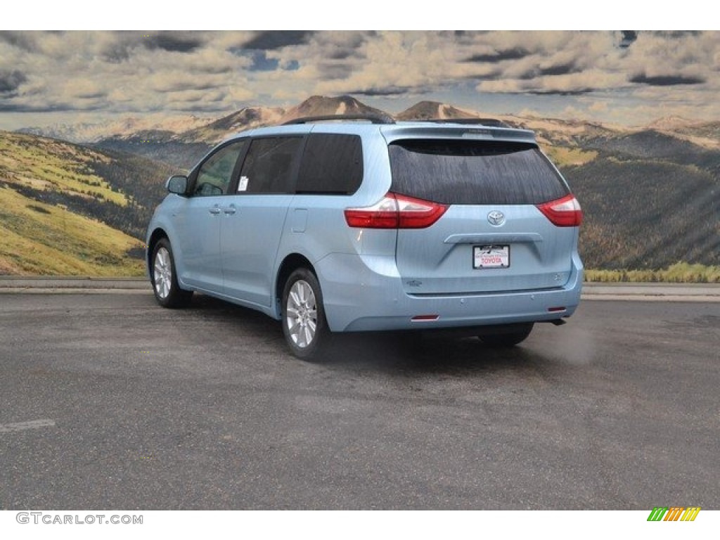 2017 Sienna XLE AWD - Sky Blue Pearl / Ash photo #3