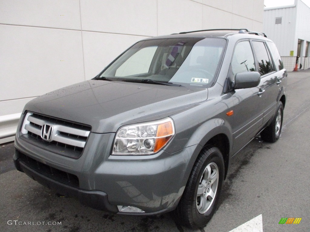 2008 Pilot EX-L 4WD - Steel Blue Metallic / Gray photo #10