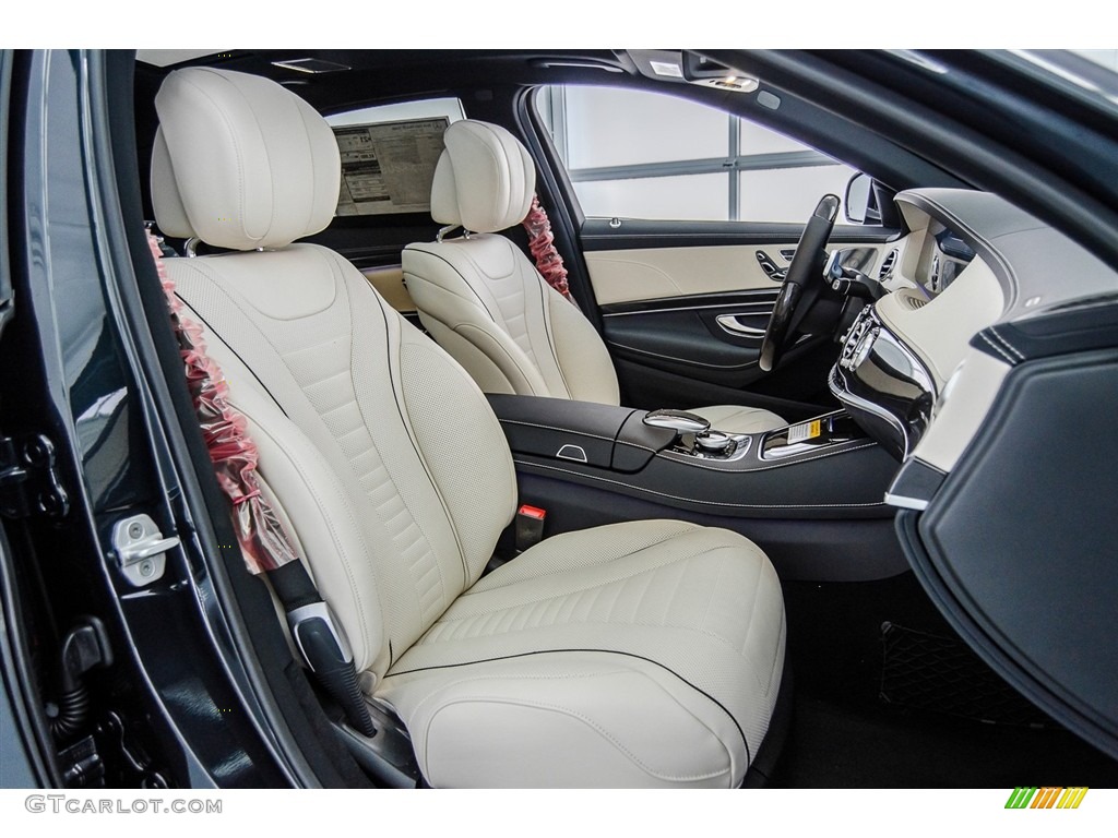 Porcelain/Black Interior 2018 Mercedes-Benz S 560 4Matic Sedan Photo #123135653