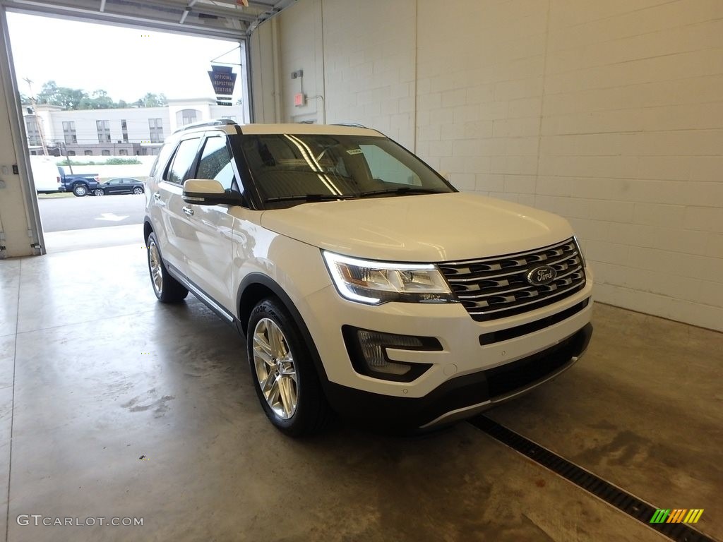 2017 Explorer Limited 4WD - White Platinum / Ebony Black photo #1