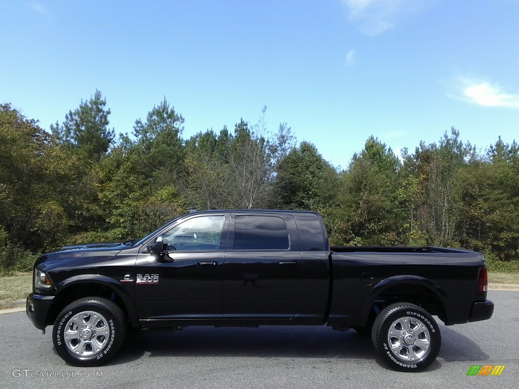 Brilliant Black Crystal Pearl 2018 Ram 2500 Laramie Longhorn Mega Cab 4x4 Exterior Photo #123141917
