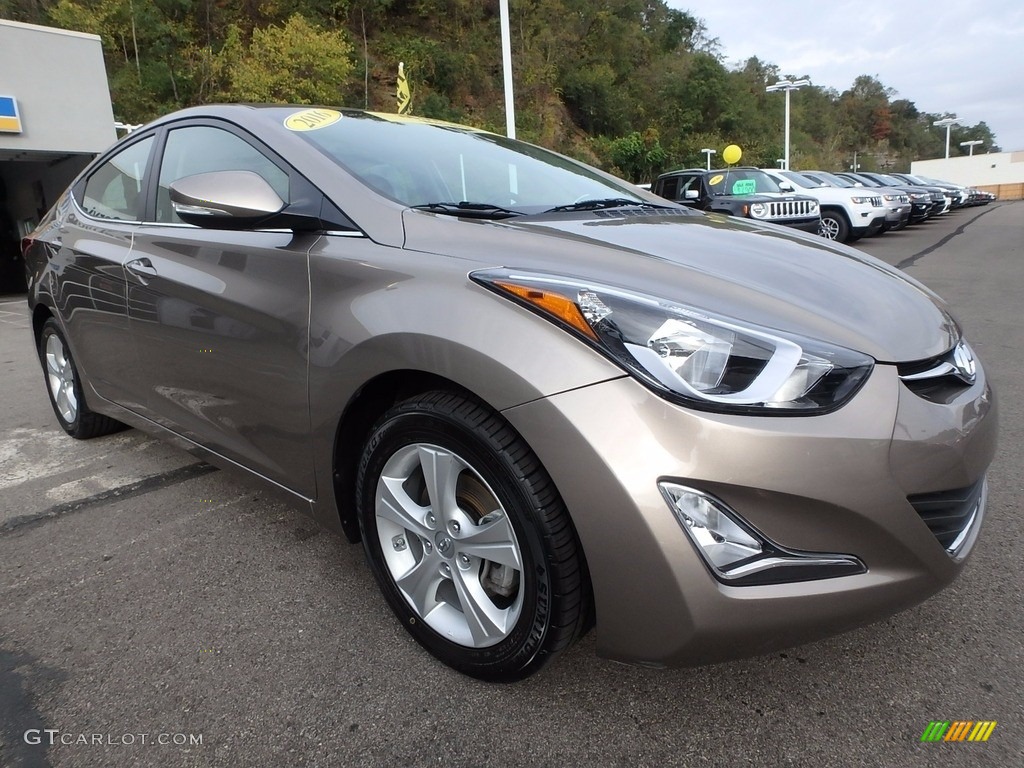 2016 Elantra Value Edition - Desert Bronze / Black photo #8