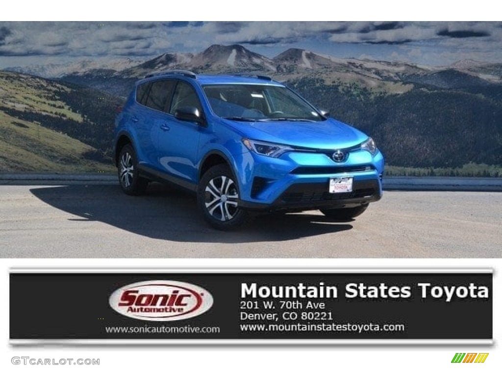 2018 RAV4 LE AWD - Electric Storm Blue / Black photo #1