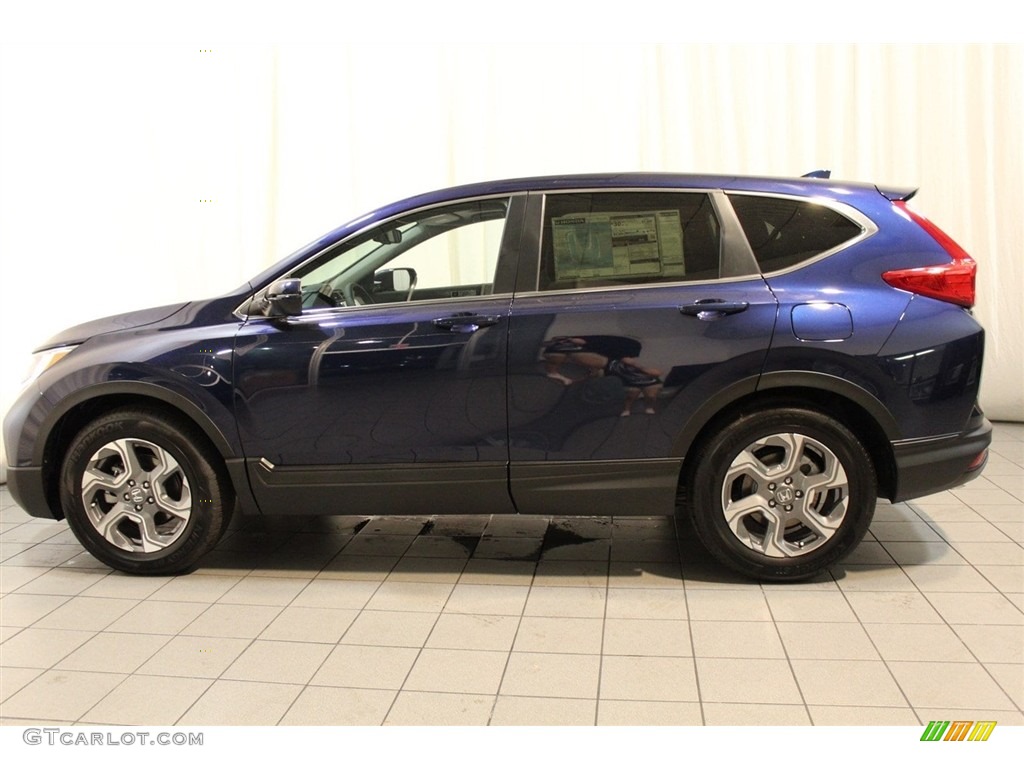 2017 CR-V EX-L - Obsidian Blue Pearl / Gray photo #4