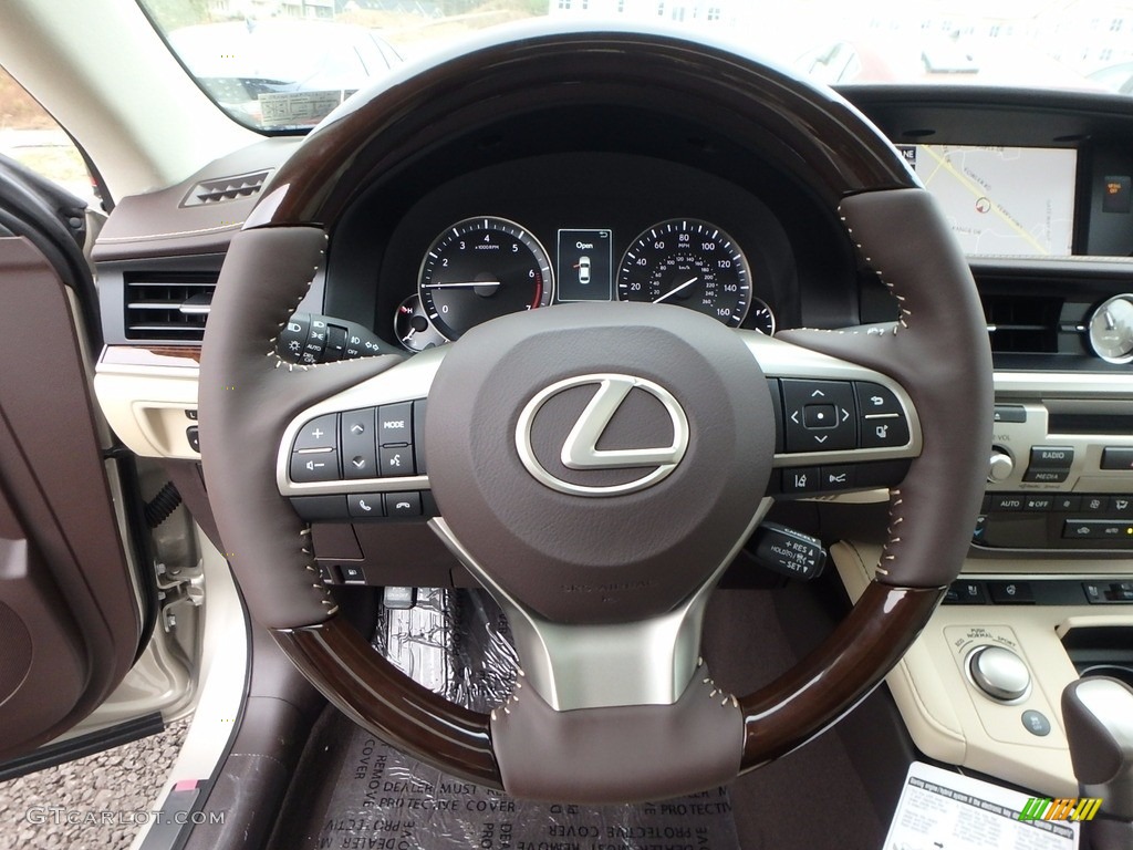 2018 Lexus ES 350 Parchment Steering Wheel Photo #123147365