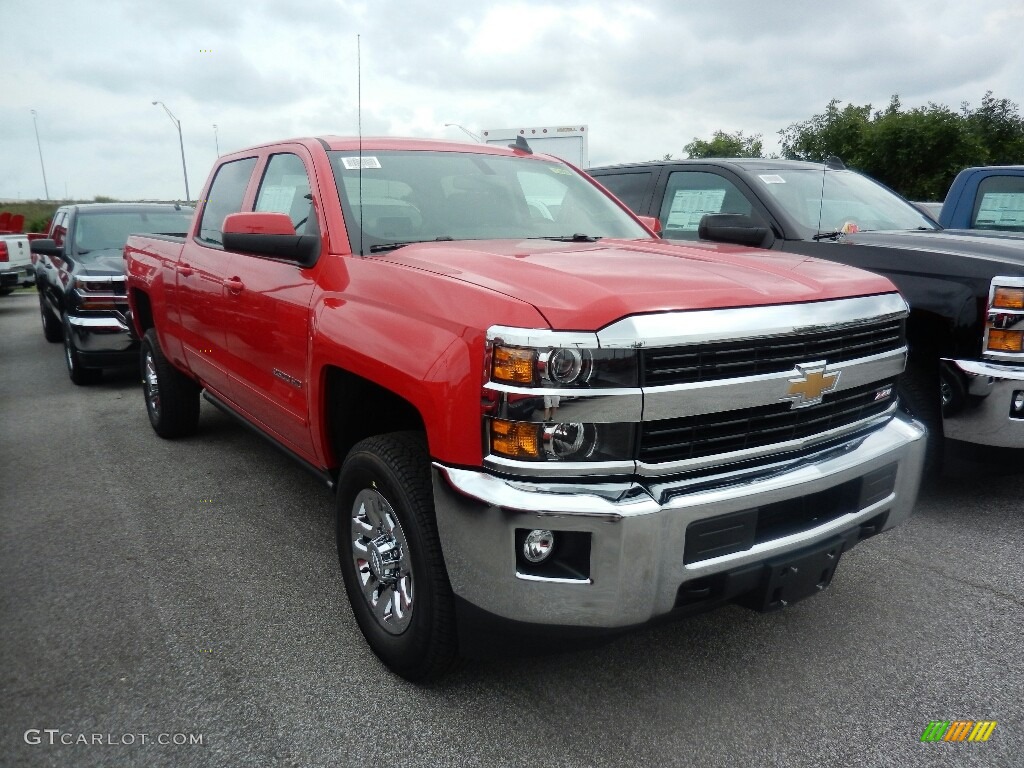 2017 Silverado 2500HD LT Crew Cab 4x4 - Red Hot / Jet Black photo #3