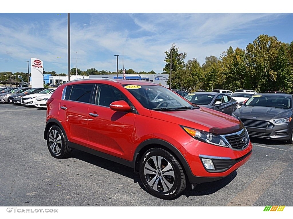 2012 Sportage EX - Black Cherry / Alpine Gray photo #1