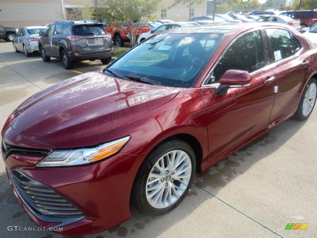 2018 Camry XLE V6 - Ruby Flare Pearl / Black photo #1