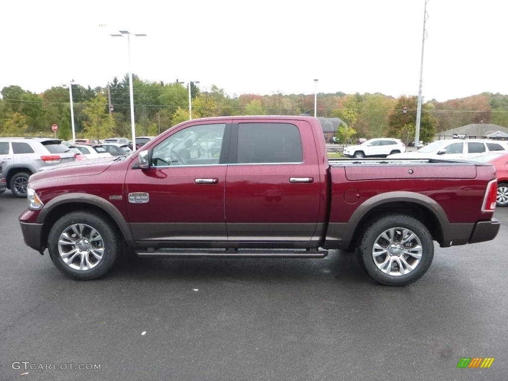 Delmonico Red Pearl 2018 Ram 1500 Laramie Longhorn Crew Cab 4x4 Exterior Photo #123153299