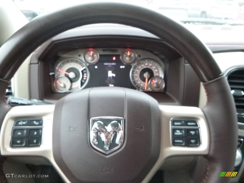 2018 1500 Laramie Longhorn Crew Cab 4x4 - Delmonico Red Pearl / Canyon Brown/Light Frost Beige photo #19