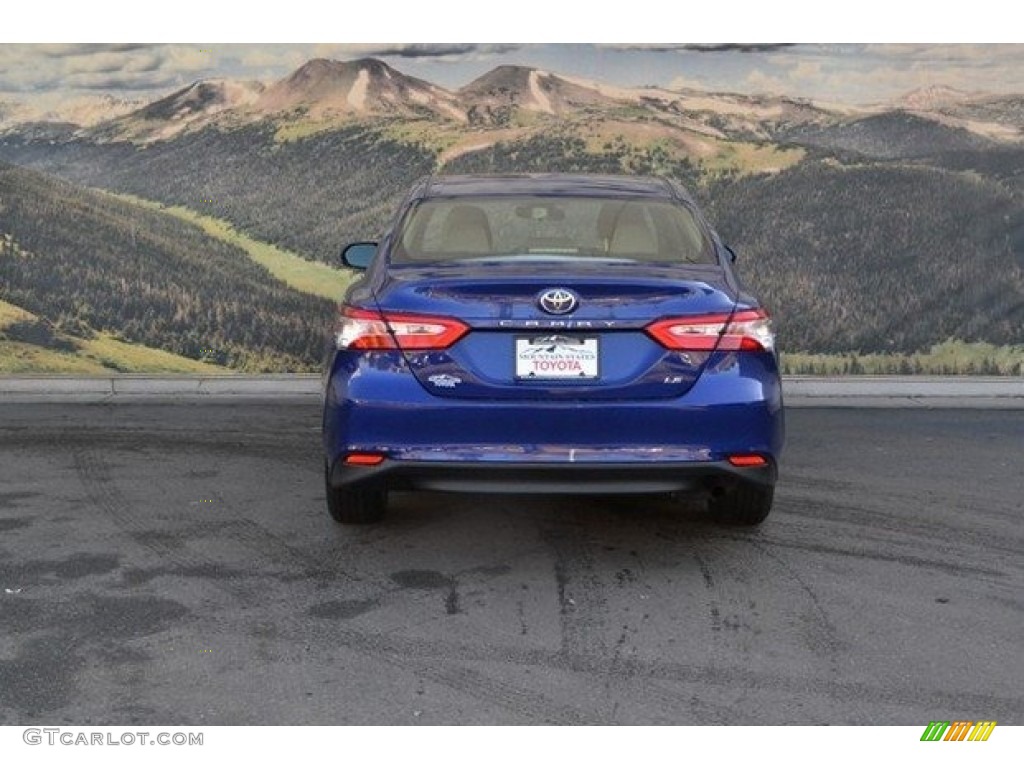 2018 Camry LE - Blue Crush Metallic / Ash photo #4