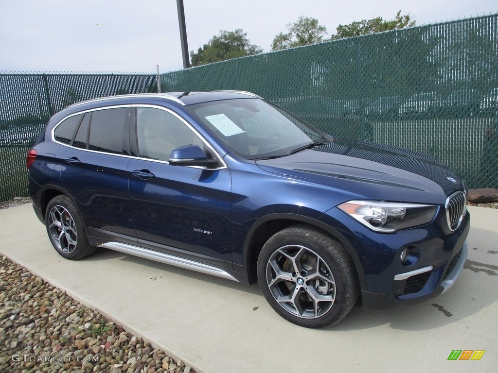 2017 X1 xDrive28i - Mediterranean Blue Metallic / Canberra Beige photo #1