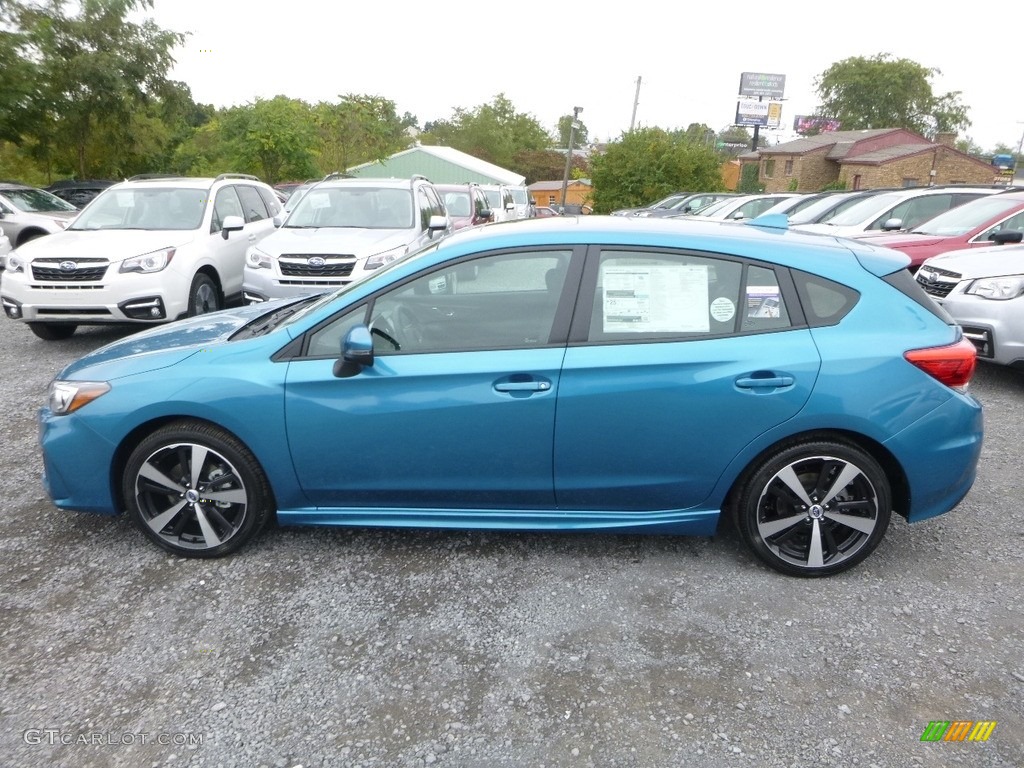 2018 Impreza 2.0i Sport 5-Door - Island Blue Pearl / Black photo #7