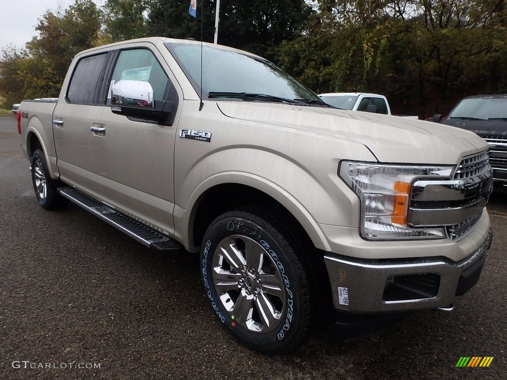 2018 F150 Lariat SuperCrew 4x4 - White Gold / Black photo #8