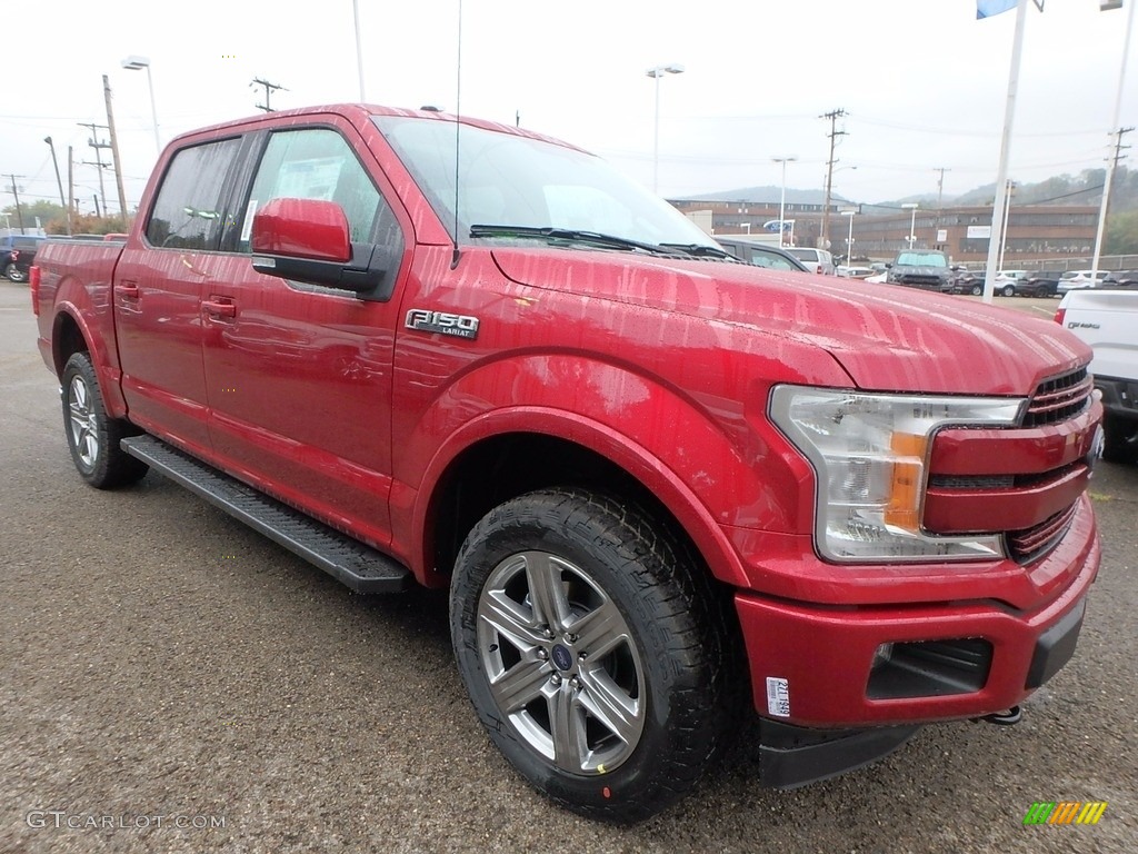 2018 F150 Lariat SuperCrew 4x4 - Ruby Red / Black photo #8