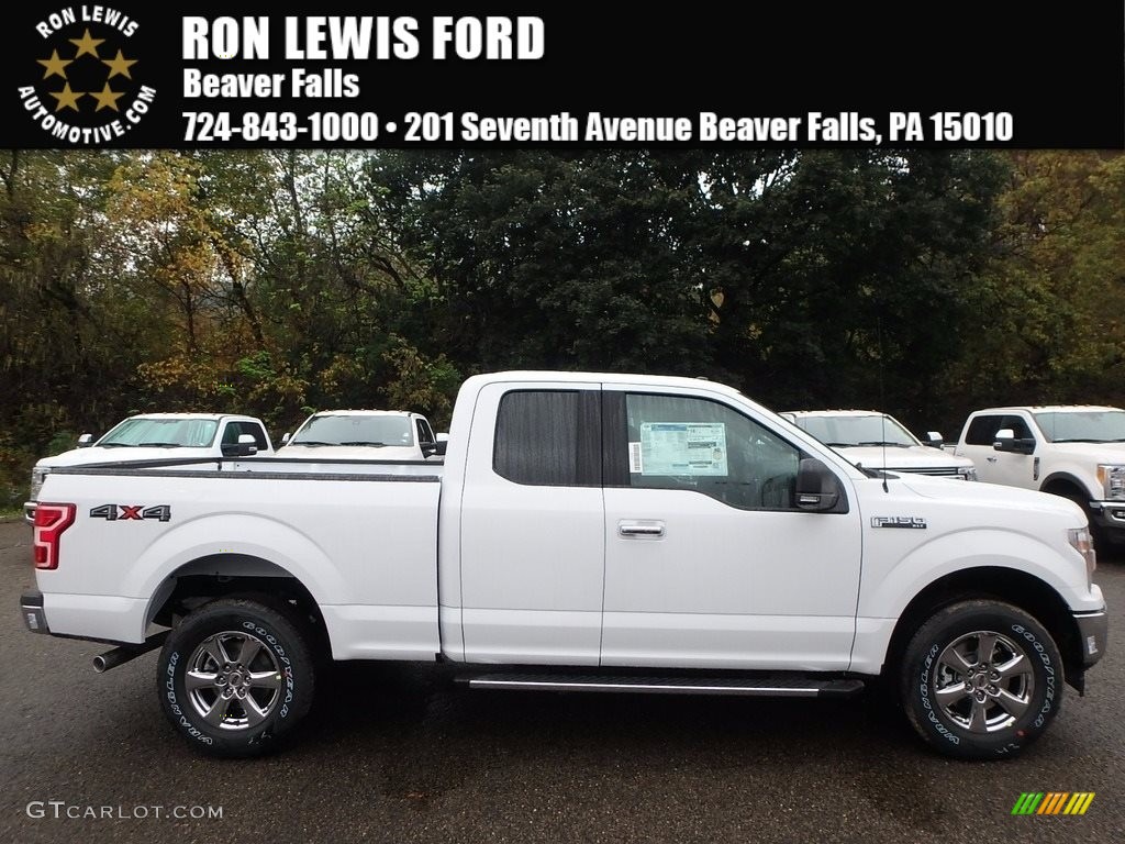 2018 F150 XL SuperCab 4x4 - Oxford White / Earth Gray photo #1