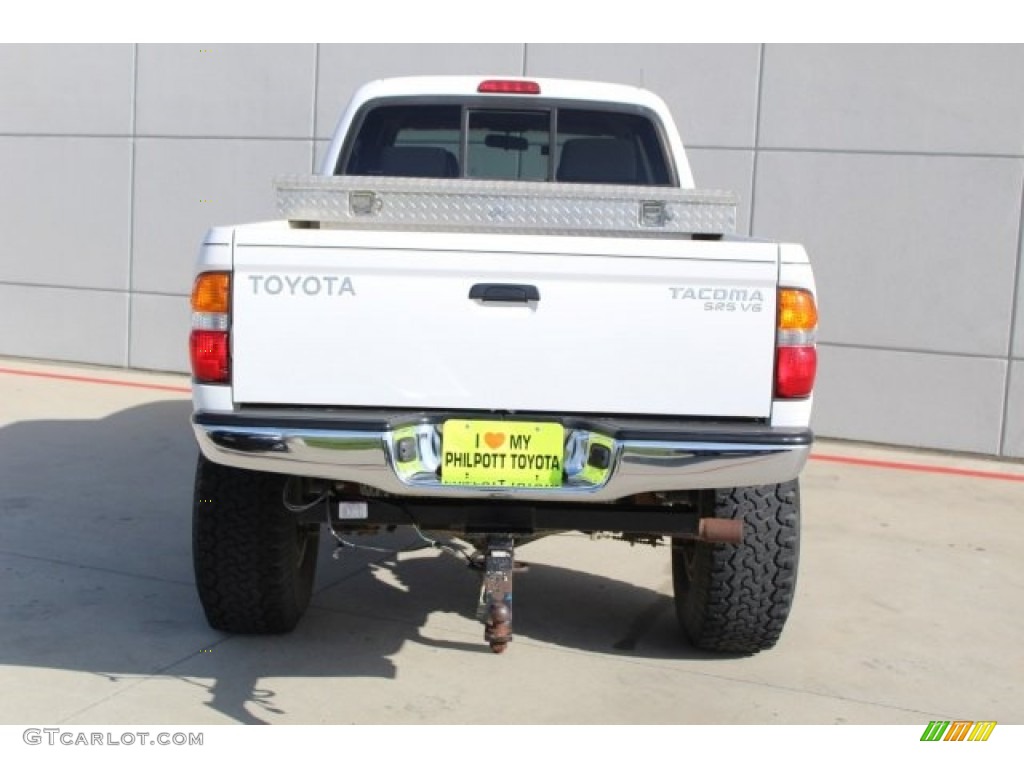 2004 Tacoma V6 Double Cab 4x4 - Super White / Charcoal photo #8