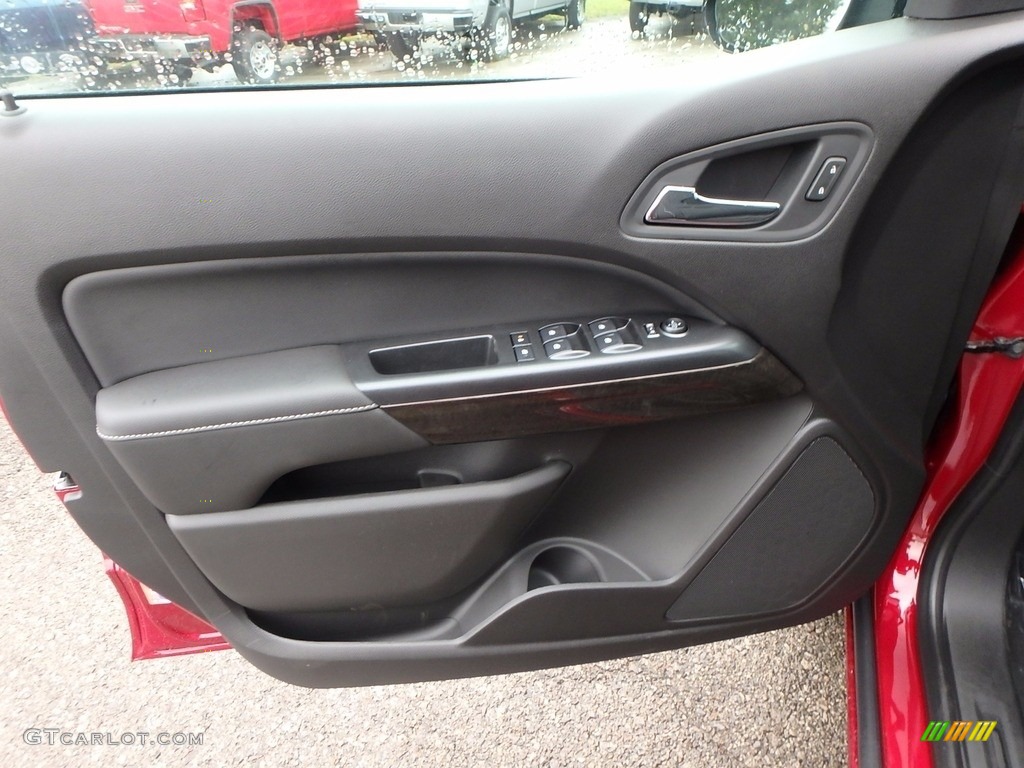 2018 GMC Canyon SLE Crew Cab 4x4 Jet Black Door Panel Photo #123171627