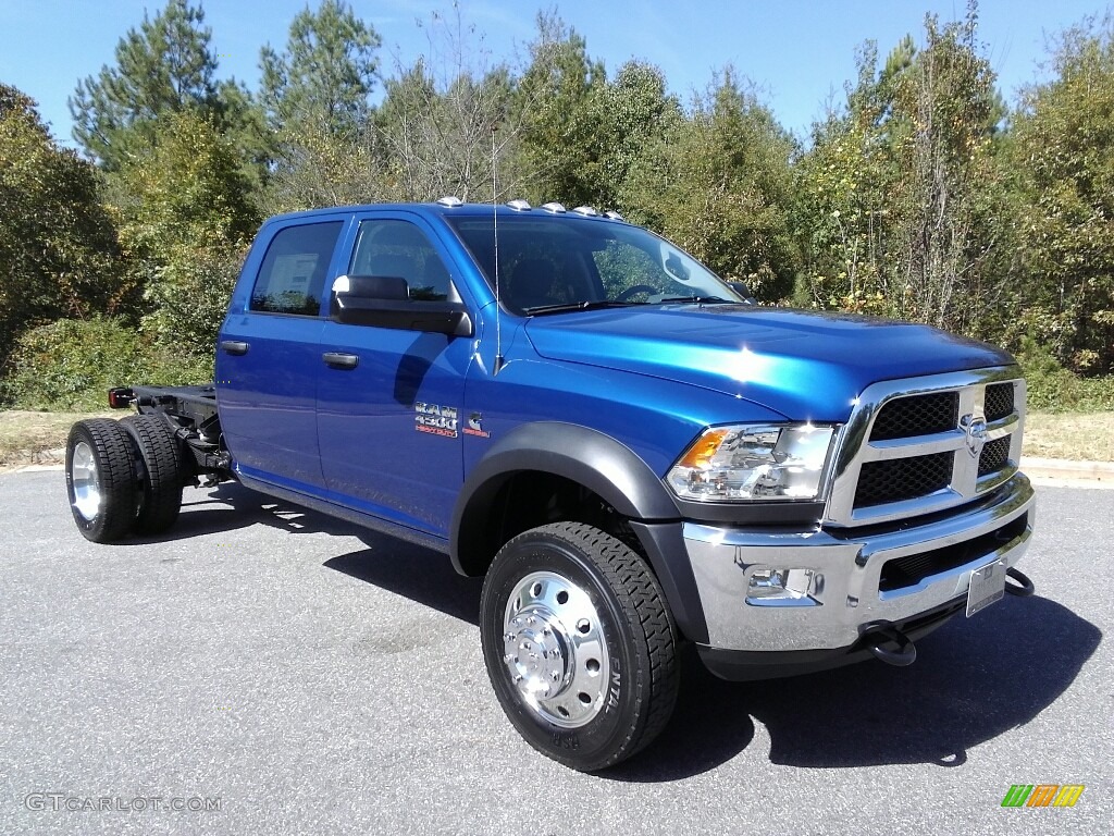 Blue Streak Pearl 2018 Ram 4500 Tradesman Crew Cab 4x4 Chassis Exterior Photo #123172494