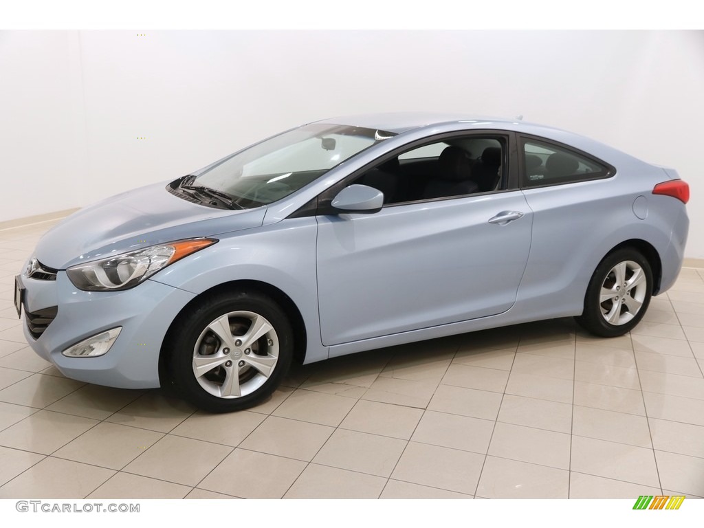 2013 Elantra Coupe GS - Blue Sky Metallic / Gray photo #3