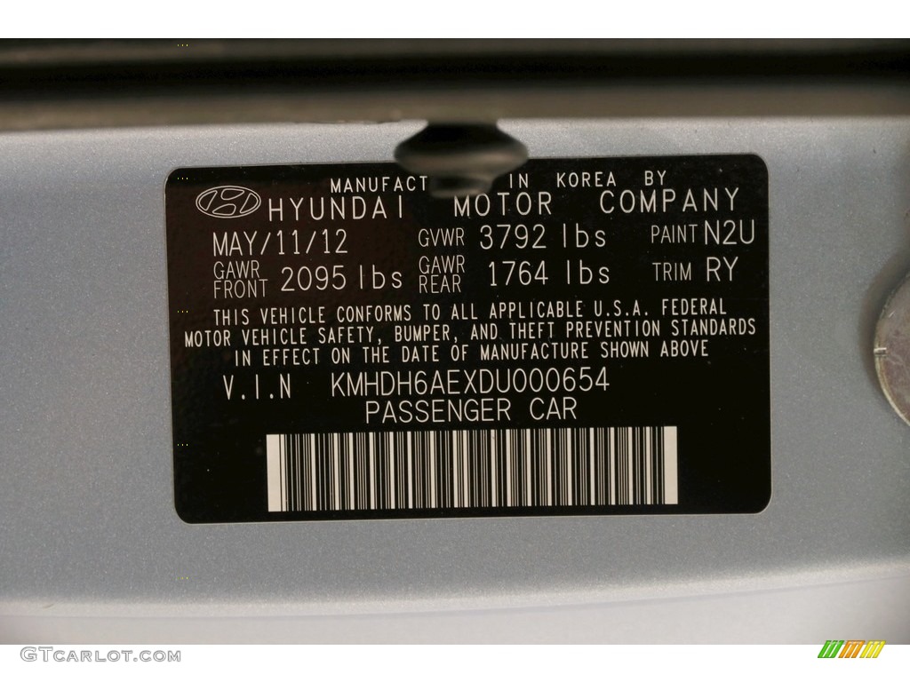 2013 Elantra Coupe GS - Blue Sky Metallic / Gray photo #19