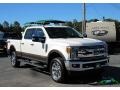 2017 White Platinum Ford F250 Super Duty Lariat Crew Cab 4x4  photo #7