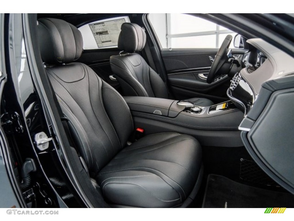 Black Interior 2018 Mercedes-Benz S 450 Sedan Photo #123177426