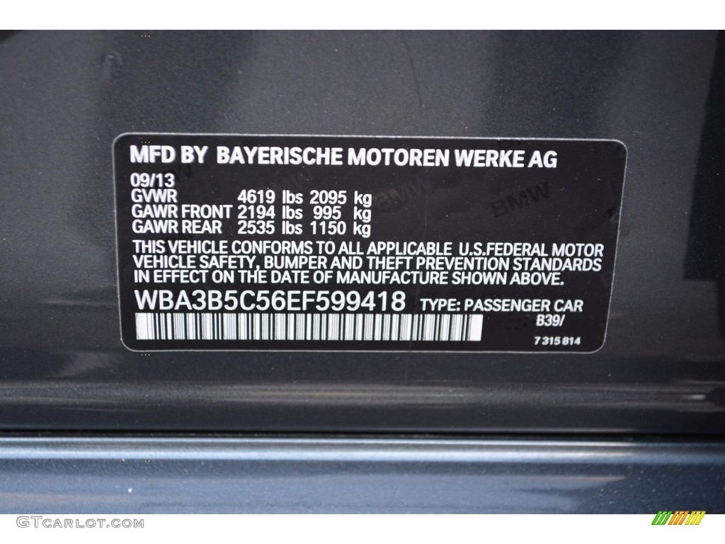2014 3 Series 328i xDrive Sedan - Mineral Grey Metallic / Black photo #34