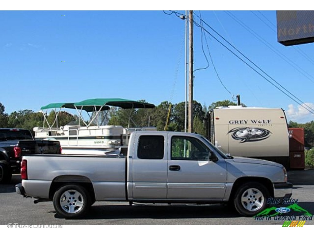 2005 Silverado 1500 LS Extended Cab - Silver Birch Metallic / Medium Gray photo #7