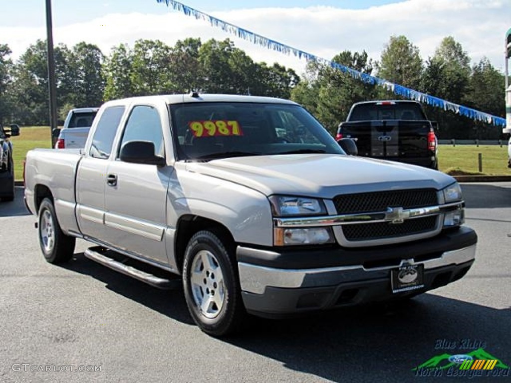 2005 Silverado 1500 LS Extended Cab - Silver Birch Metallic / Medium Gray photo #8