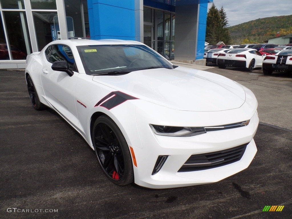 Summit White 2018 Chevrolet Camaro LT Coupe Exterior Photo #123189014