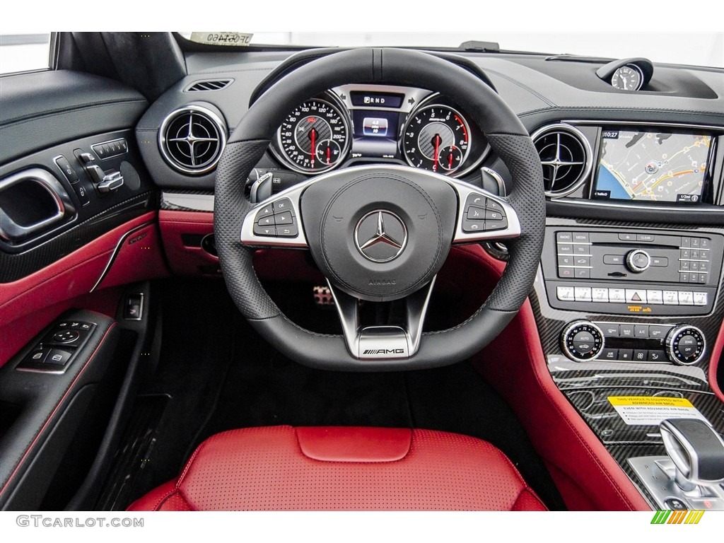 2018 Mercedes-Benz SL 63 AMG Roadster Bengal Red/Black Dashboard Photo #123192083