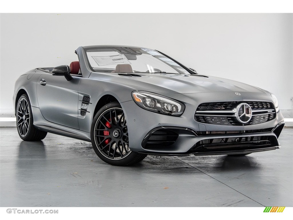designo Selenite Grey Magno (Matte) 2018 Mercedes-Benz SL 63 AMG Roadster Exterior Photo #123192395