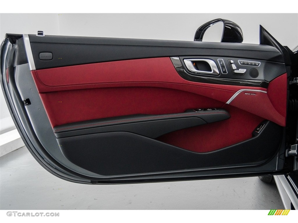 2018 Mercedes-Benz SL 63 AMG Roadster Bengal Red/Black Door Panel Photo #123192575