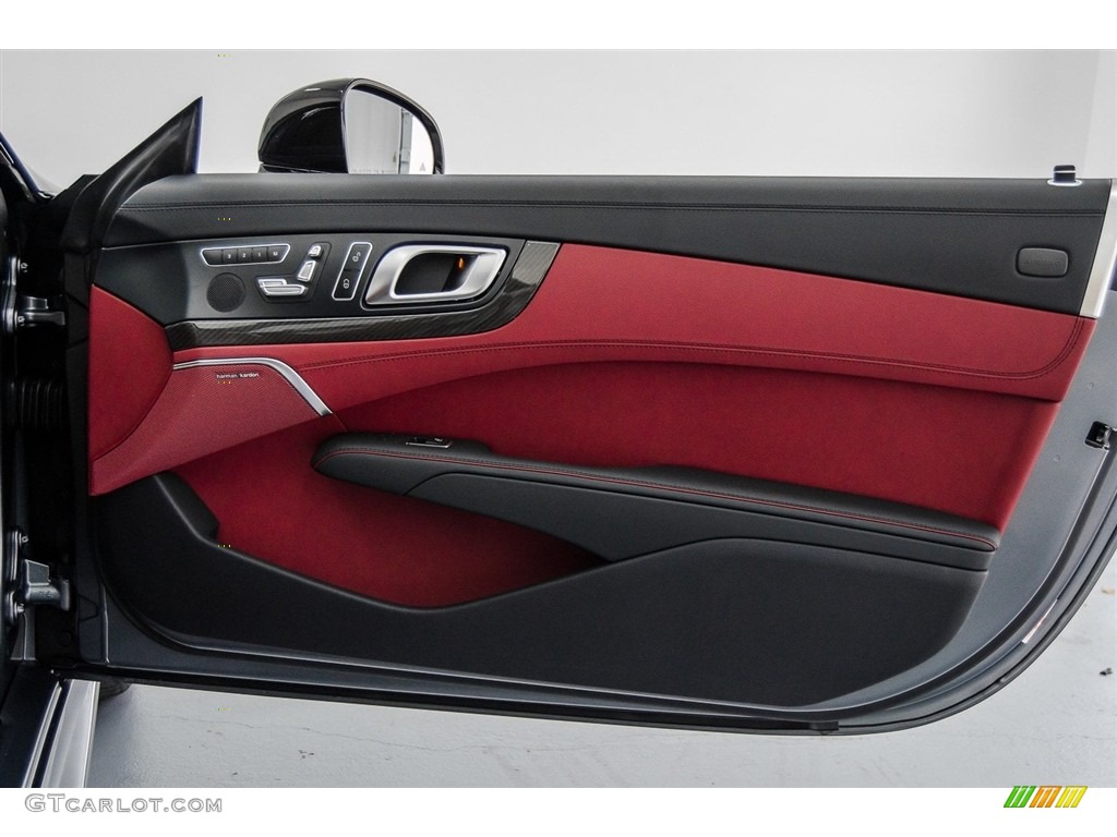 2018 Mercedes-Benz SL 63 AMG Roadster Bengal Red/Black Door Panel Photo #123192665
