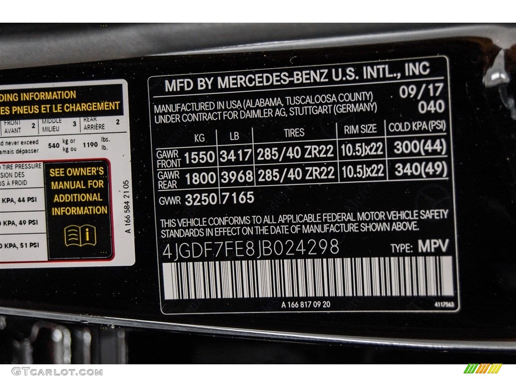 2018 GLS Color Code 040 for Black Photo #123195579
