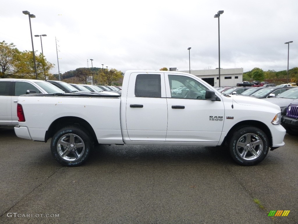 2018 1500 Express Quad Cab 4x4 - Bright White / Black/Diesel Gray photo #6