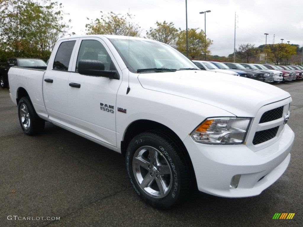 Bright White 2018 Ram 1500 Express Quad Cab 4x4 Exterior Photo #123196352