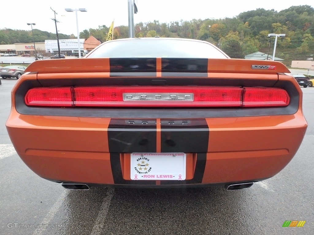 2011 Challenger SRT8 392 - Toxic Orange Pearl / Dark Slate Gray photo #4