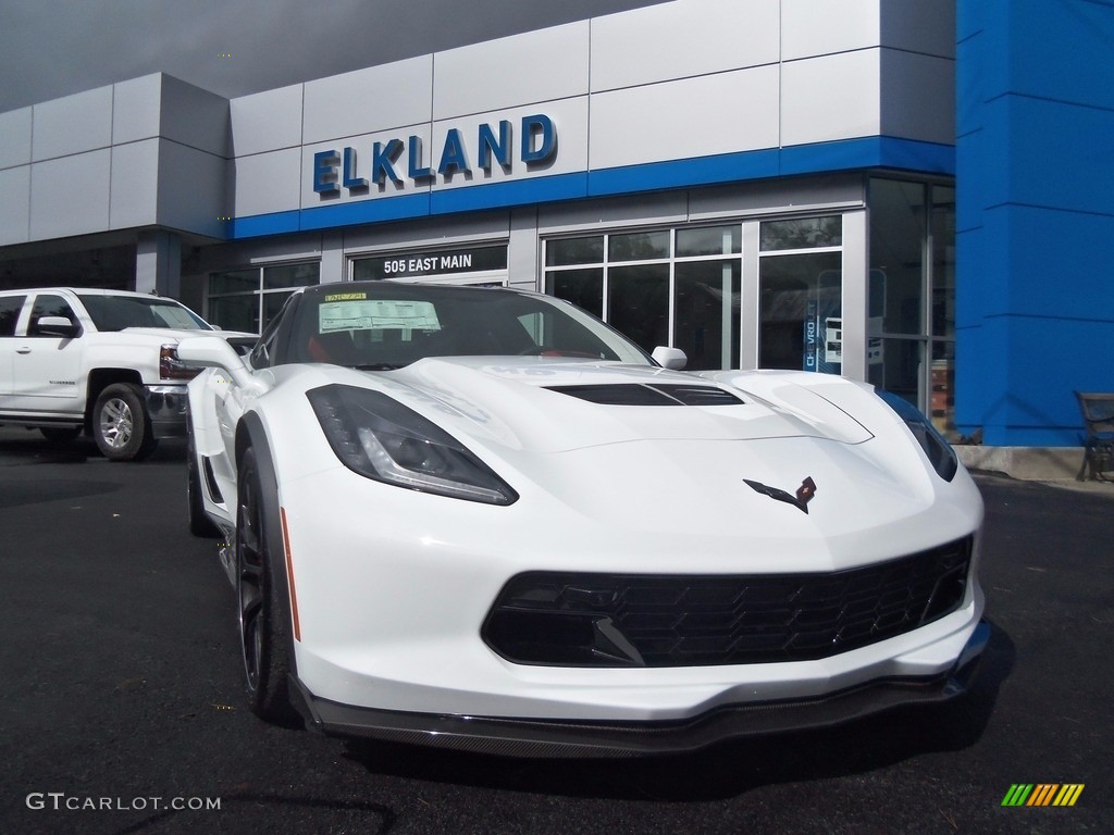 2017 Corvette Z06 Coupe - Arctic White / Adrenaline Red photo #5