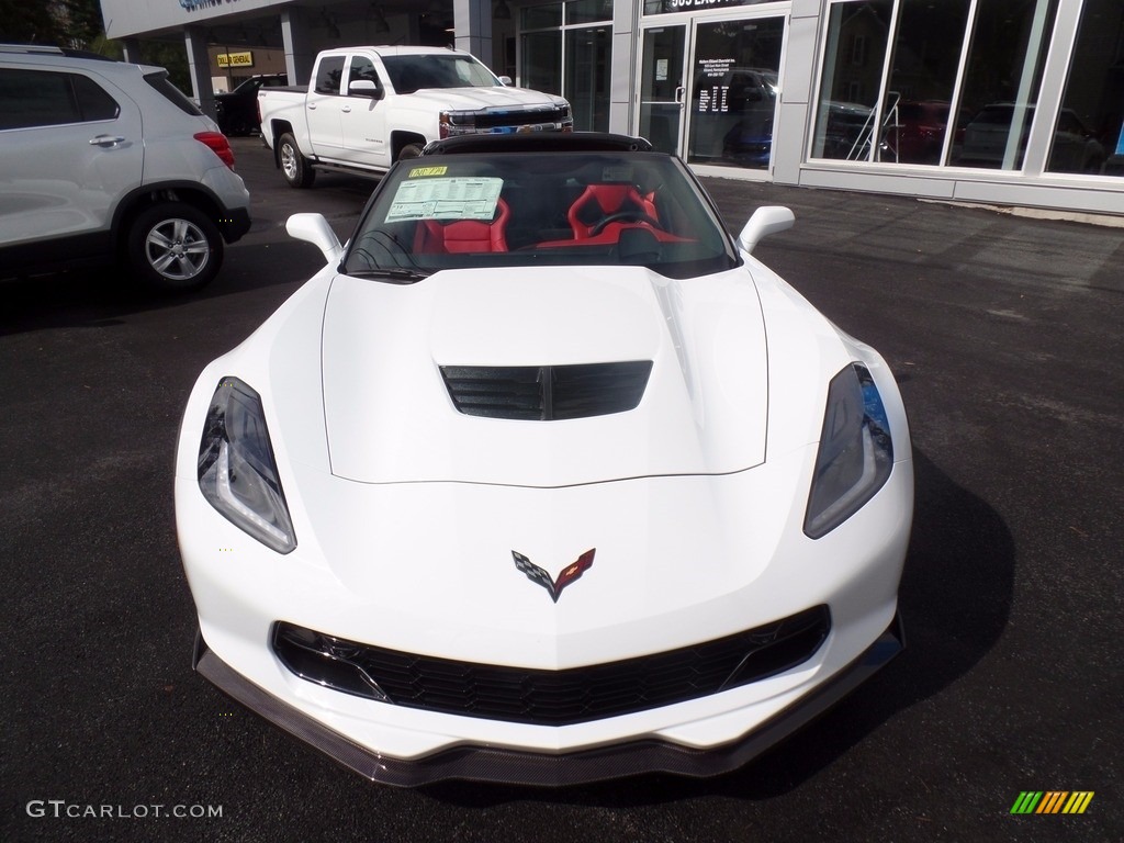 2017 Corvette Z06 Coupe - Arctic White / Adrenaline Red photo #14