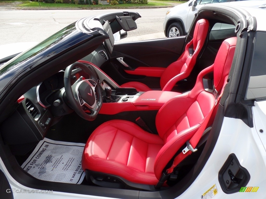 Adrenaline Red Interior 2017 Chevrolet Corvette Z06 Coupe Photo #123202320