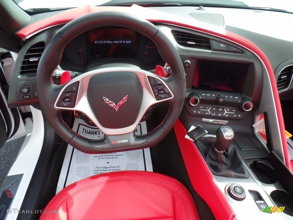 2017 Corvette Z06 Coupe - Arctic White / Adrenaline Red photo #32