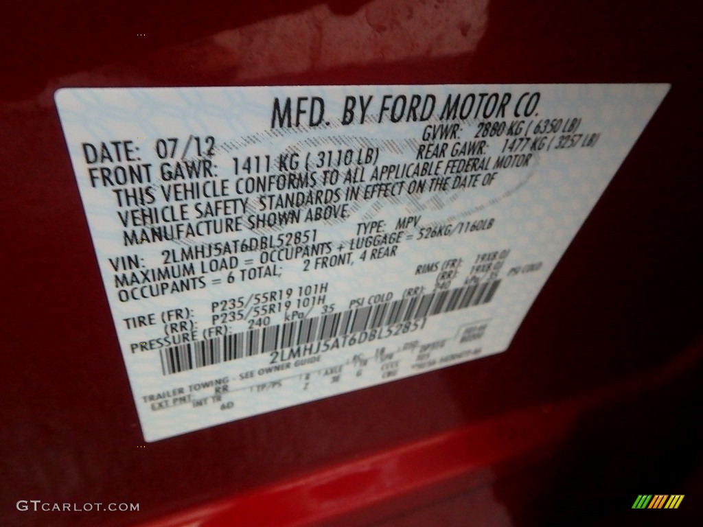 2013 MKT EcoBoost AWD - Ruby Red / Light Dune photo #23
