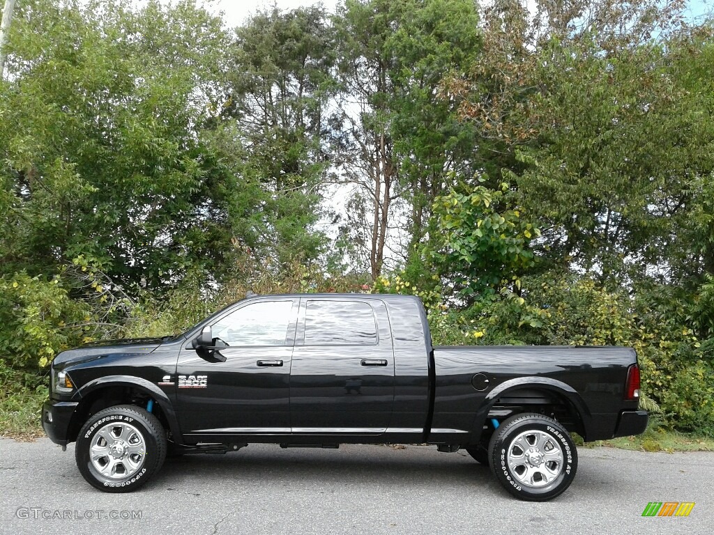 Brilliant Black Crystal Pearl 2018 Ram 2500 Laramie Mega Cab 4x4 Exterior Photo #123205218