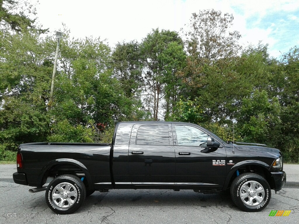 2018 2500 Laramie Mega Cab 4x4 - Brilliant Black Crystal Pearl / Black photo #5